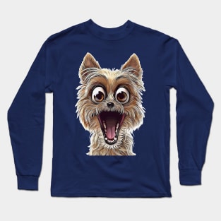 Funny Surprised Dog Long Sleeve T-Shirt